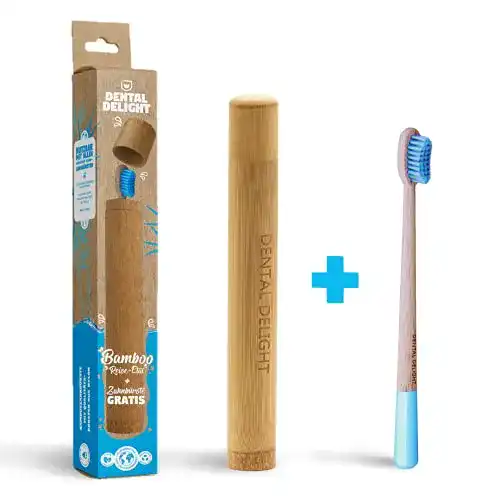Reisezahnbürste Dental Delight mit Bambus Reise-Etui