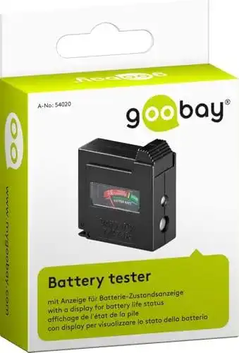 Batterietester Goobay 54020 für verschiedene Batterien und Akkus
