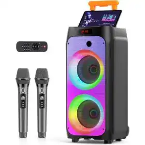 Auna Karaoke-Anlage JYX mit 2 drahtlosen Mikrofonen
