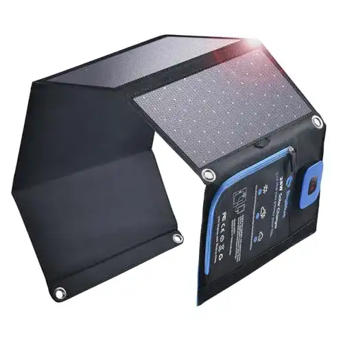 Solarpanel 12 V BigBlue 28W Tragbares Solar Ladegerät mit USB-Anschlüssen