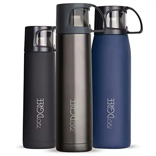720°DGREE Thermoskanne mit Becher – 450ml, Edelstahl, BPA-frei