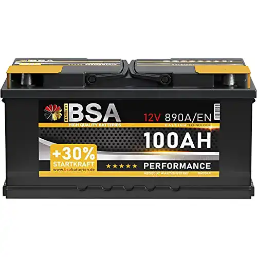 Autobatterie 100Ah BSA – Wartungsfreie 12V Batterie mit robuster Konstruktion