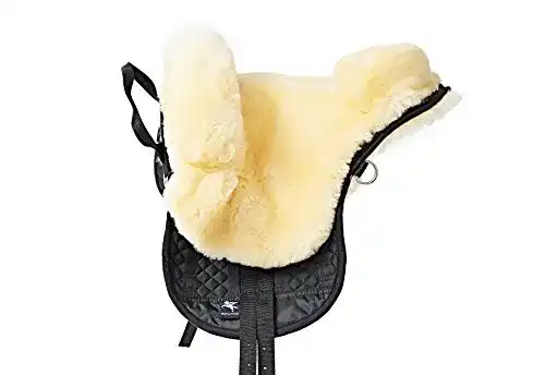 Reitpad Engel Reitsport Fellsattel R1 Pony med. mit Natur Lammfell