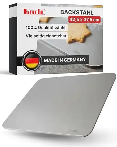 Backstahl Koch 42,5 x 37,5 cm aus 6 mm massivem Pizzastahl