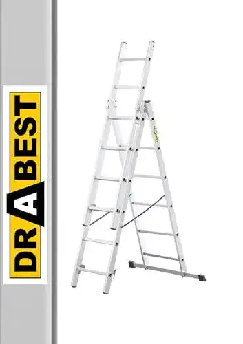 Aluleiter Drabest Home Aluminium-Leiter 3×6 Sprossen