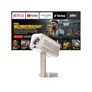 WLAN Beamer Voplls Smart Mini Beamer 4K mit Dolby Audio und Autofokus