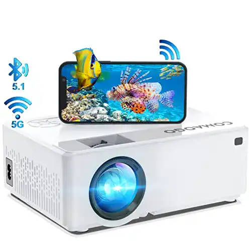 Mini-Beamer mit WiFi und Bluetooth 5.1 von COMAOGO