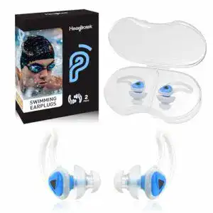 Wasserdichte Ohrstöpsel für Schwimmen von Hearprotek, 2 Paare aus Silikon