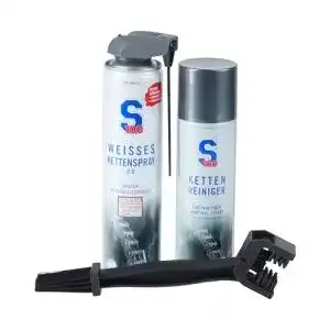 Motorrad Kettenreiniger Uabrla S100 und Kettenbürste 300ml