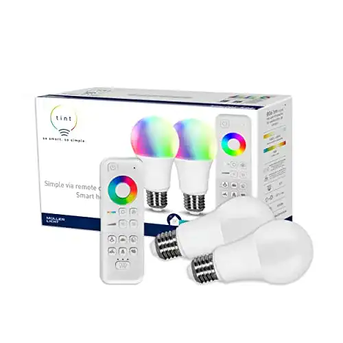 WLAN LED Lampen tint 2er-Set E27 mit Fernbedienung