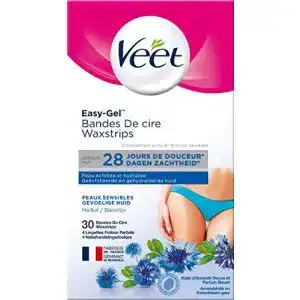 Veet Kaltwachsstreifen zur Enthaarung für Achseln und Bikinizone