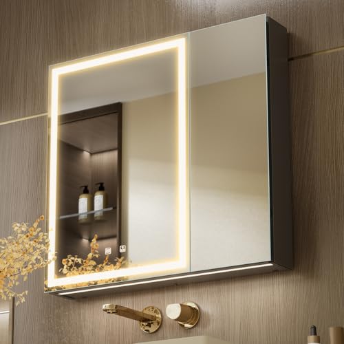 Bad Spiegelschrank mit LED-Beleuchtung und USB-Anschluss