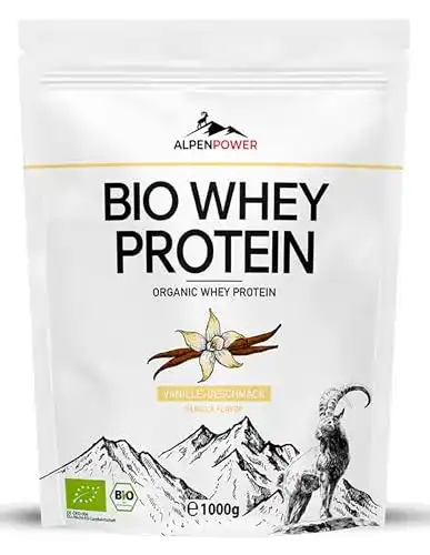 Bio Proteinpulver Alpenpower Whey Protein Vanille 1 kg