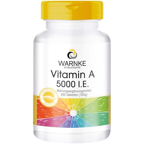 Vitamin A Nahrungsergänzungsmittel 5000 I.E. 1500µg Retinol von Warnke Vitalstoffe