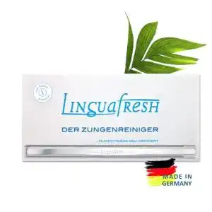 Zungenreiniger Linguafresh Zungenschaber Edelstahl Slim mit Transporthülle