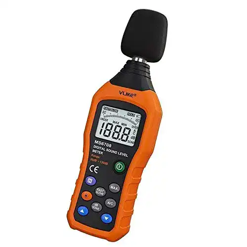 Schallmessgerät VLIKE Digitales Decibel-Meter mit LCD-Anzeige