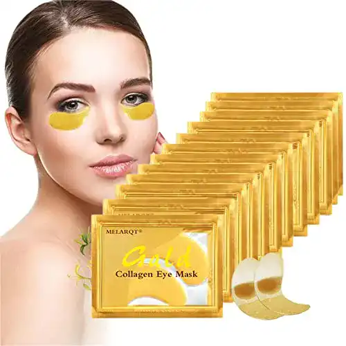 Augenpads von MELARQT – 30 Paar Kollagen Augenmasken mit 24k Gold
