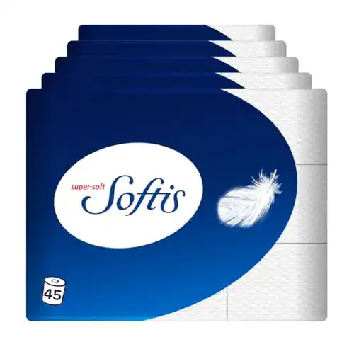 Toilettenpapier 4-lagig Softis im 45 Rollen-Pack