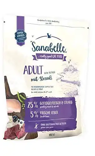 Sanabelle Trockenfutter für Katzen mit Strauß 0,4 kg