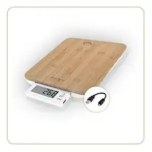 Küchenwaage USB Little Balance 8579 Slide 10 aus Bambus mit USB-Technologie