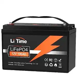 Litime 12V 100Ah LiFePO4 Batterie mit 1280Wh und 100A BMS