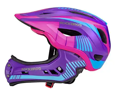 Rockbros Kinderhelm Integrierter Fahrradhelm für Kinder und Jugendliche