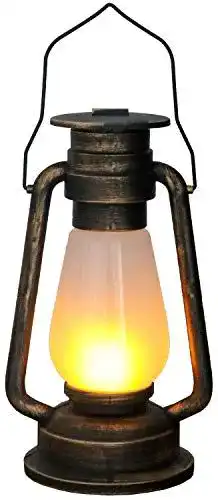 Tronje LED Grubenlampe in antiker Kupferoptik mit 4-Stunden-Timer