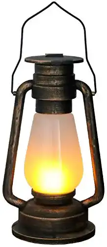 Tronje LED Grubenlampe in antiker Kupferoptik mit 4-Stunden-Timer