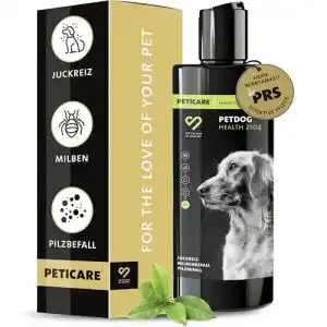 Milben-Shampoo für Hunde von Peticare gegen Parasiten
