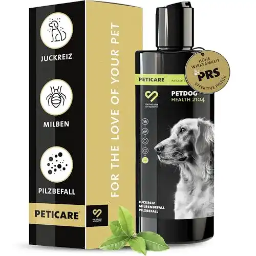 Milben-Shampoo für Hunde von Peticare gegen Parasiten