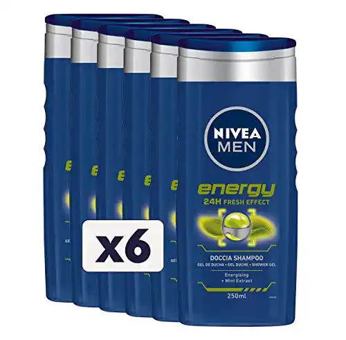 Männer Shampoo Nivea Men Energy Duschshampoo 6 x 250 ml