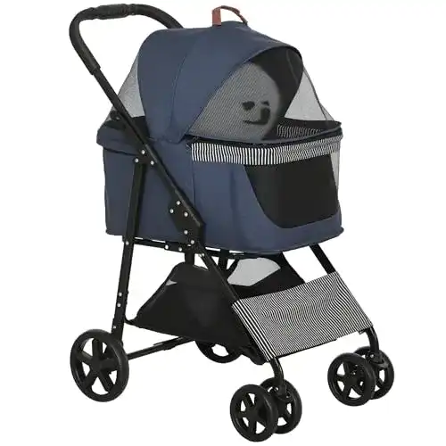 Hundebuggy PawHut 2-in-1 Transporttasche für Hunde und Katzen