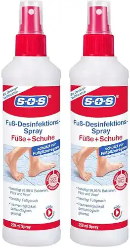 Schuhdeo SOS Fußdesinfektionsspray gegen Fußgeruch und Fußpilz