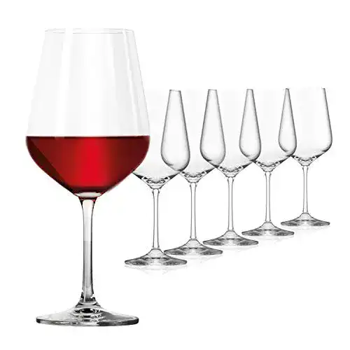 Rotweinglas Set für 6 Personen, 580 ml, spülmaschinengeeignet