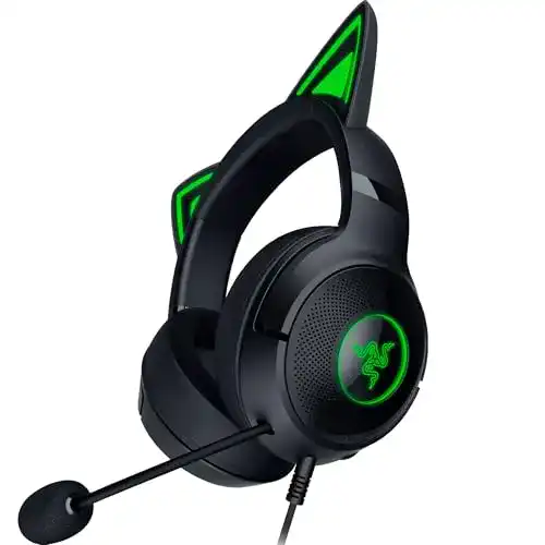 Razer Kraken Kitty V2 – Kabelgebundenes RGB-Headset mit Katzenohren