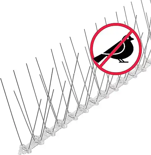 Taubenabwehr Riijk 3 Meter Balkon Spikes vormontiert aus rostfreiem Material