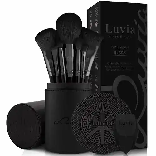 Luvia Make-up Pinselset Prime Vegan Pro – 12 Schminkpinsel mit Zubehör