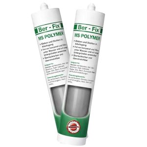 Natursteinkleber Ber-Fix 2x MS Polymer Kleber Beton-Grau 440g