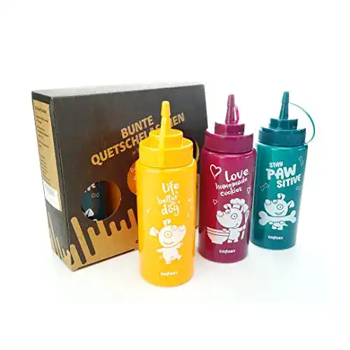 Collory Quetschflasche Set mit 3 Flaschen à 500 ml in verschiedenen Farben