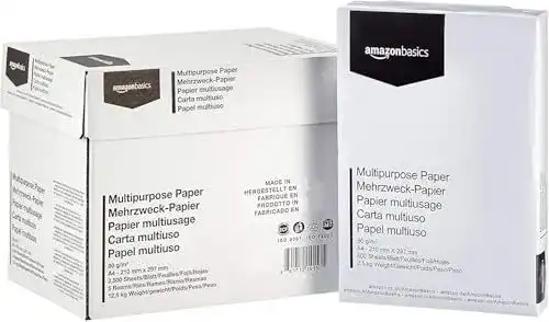 Druckerpapier A4 Amazon Basics, 80 g/m², 2500 Blatt