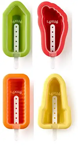Lékué Eisform Set aus Silikon mit 4 klassischen Formen, 11,5 cm, 55 ml