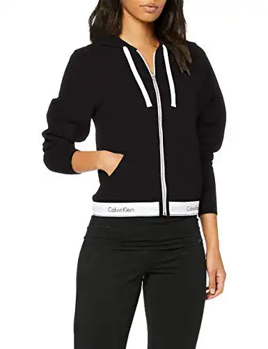 Hoodie für Damen von Calvin Klein Jeans mit Kapuze und Reißverschluss