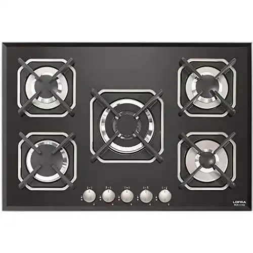 Gaskochfeld 75 cm Lofra 29220205 für Einbau mit Wok-Brenner