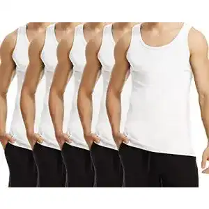 Unterhemd Herren TuuHaw 5er Pack Tank Top aus 100% Baumwolle