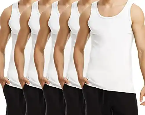 Unterhemd Herren TuuHaw 5er Pack Tank Top aus 100% Baumwolle