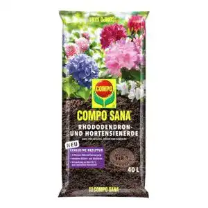 Compo SANA Rhododendron- und Hortensienerde mit 8 Wochen Nährstoffen, 40L