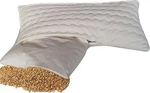 Hirsekissen aus Bio-Hirsespreu mit Baumwollbezug, 40×60 cm