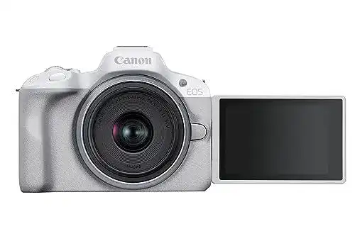 Canon EOS R50 Systemkamera mit RF-S 18-45 IS STM Objektiv