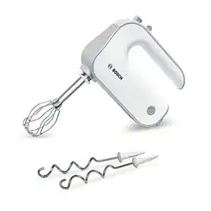 Bosch Handmixer Styline MFQ4030 mit Edelstahl-Knethaken und Rührbesen