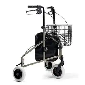 Fabacare Delta 3-Rad Rollator mit Korb und Tablett